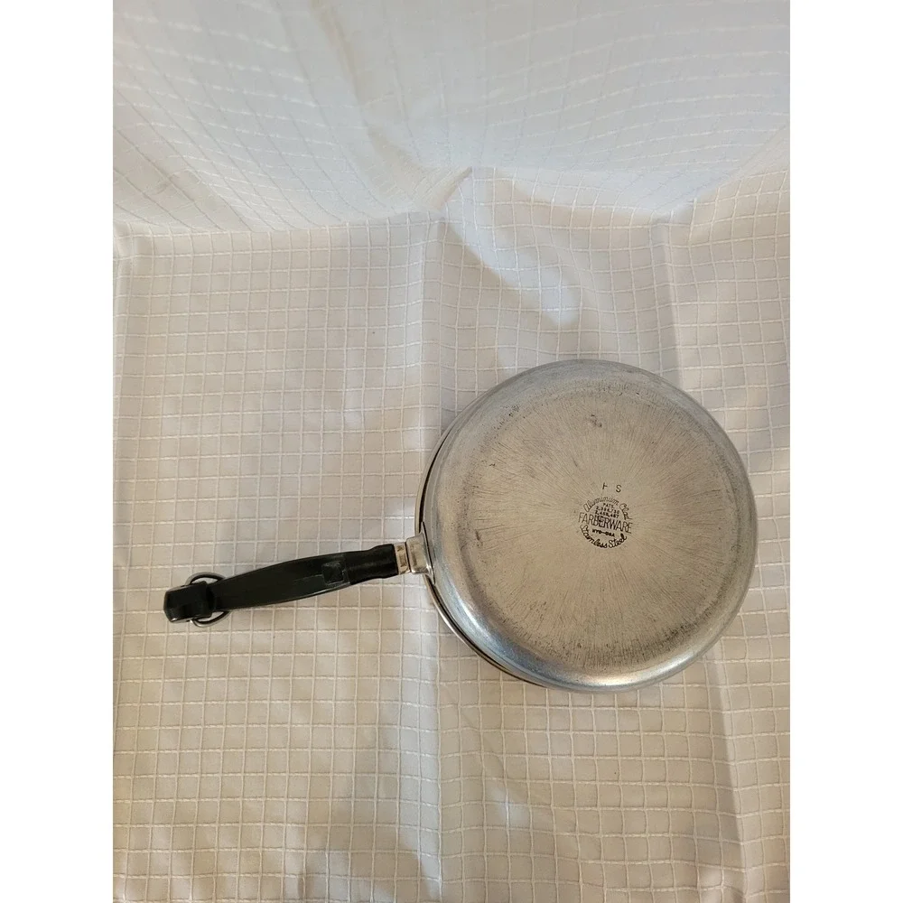 Farberware Aluminum Stainless Steel Frying Pan Skillet NYC-USA Vintage 8 Inch